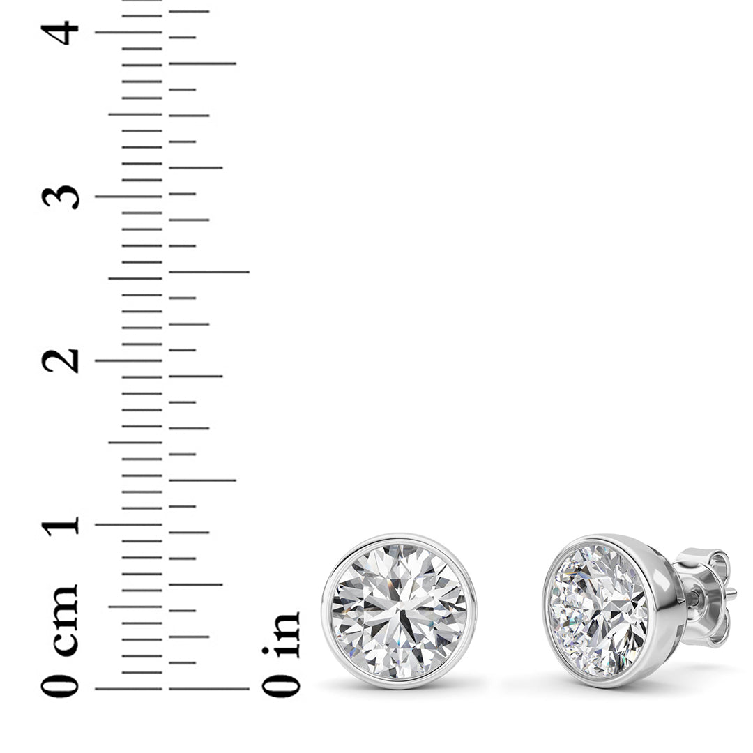 4CTW Round Lab-Grown Diamond Earring