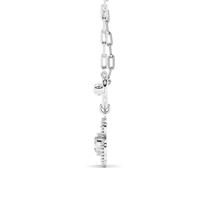 1CTW Round Lab-Grown Diamond Bezel Clover Toggle Necklace