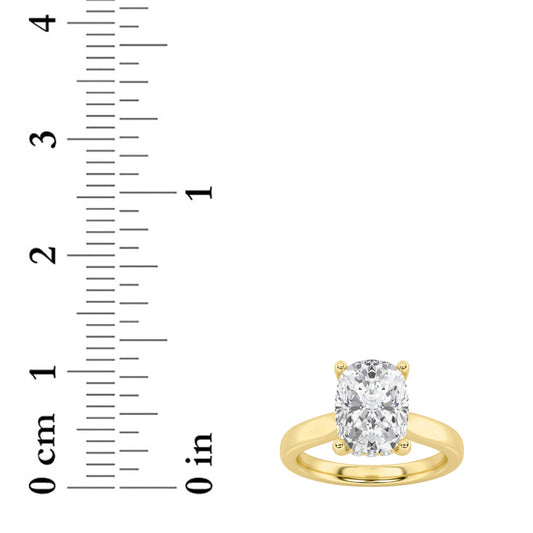 4CTW Elongated Cushion Lab-Grown Diamond Ring