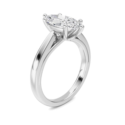2CTW Marquise Lab-Grown Diamond Prong Cathedral Solitaire Ring 1 Stone