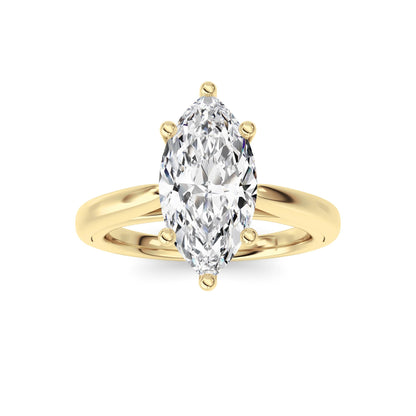 2CTW Marquise Lab-Grown Diamond Prong Cathedral Solitaire Ring 1 Stone