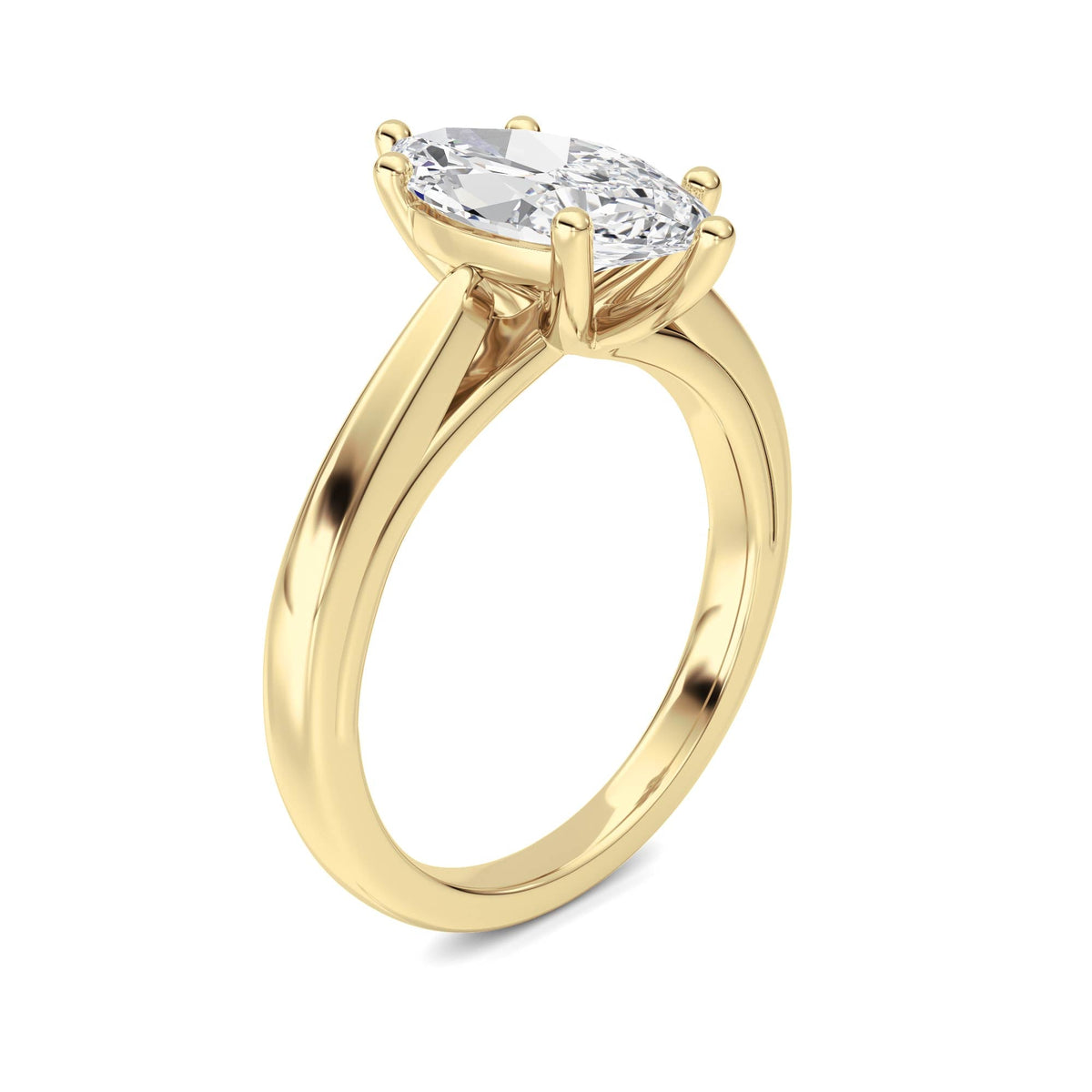 2CTW Marquise Lab-Grown Diamond Prong Cathedral Solitaire Ring 1 Stone