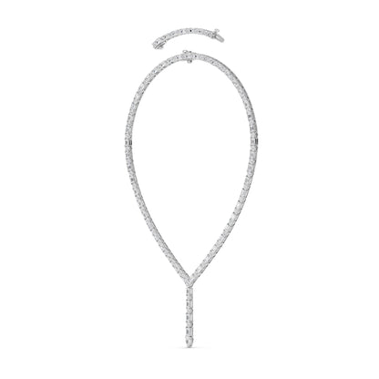 28CTW Mix Lab-Grown Diamond Prong Necklace 116 Stones