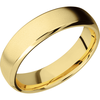 14K Yellow Gold + Bead , Polish Finish