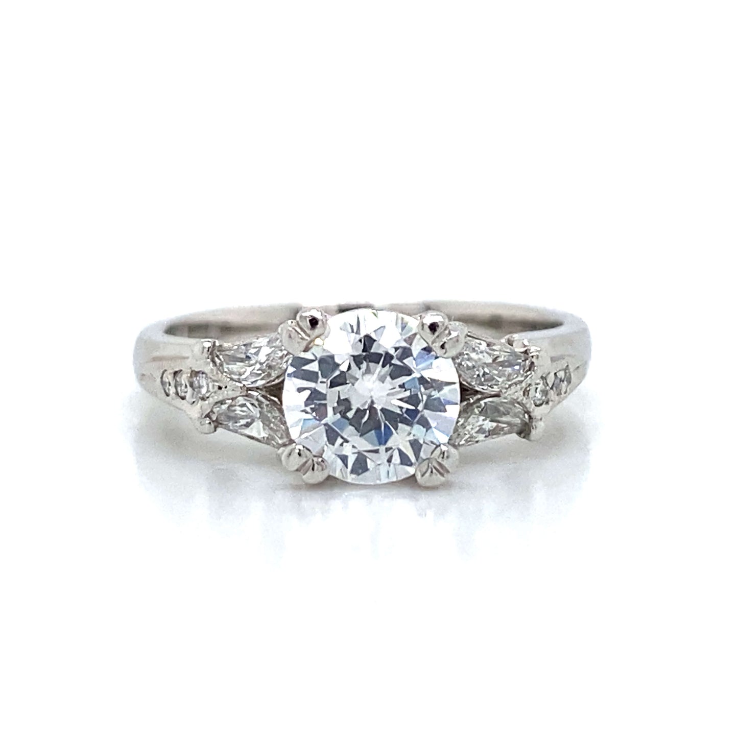 Tacori Side Stone Engagement Ring in Platinum