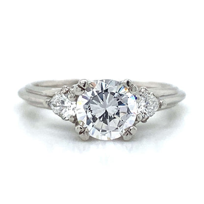 Tacori Three Stone Pear Shaped Engagement Ring in Platinum