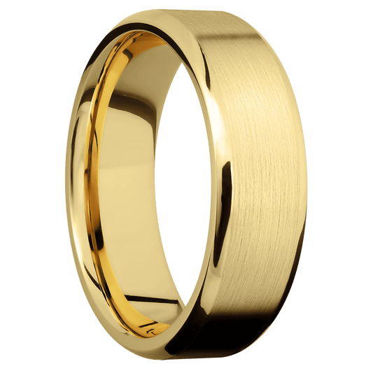 10K Yellow Gold + Satin , Polish Finish