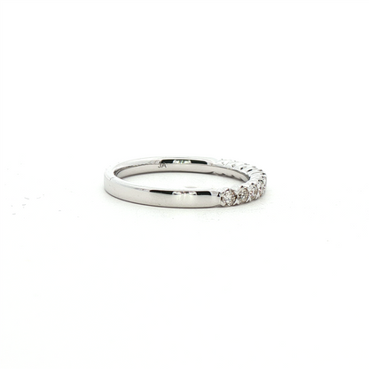 Diamond Wedding Band in 18k White Gold