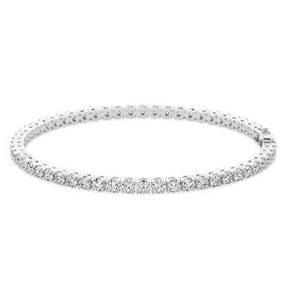 Platinum Lab-Created 4-Prong Diamond Tennis Bracelet