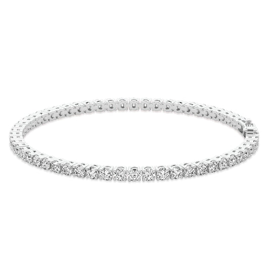 Platinum Lab-Created 4-Prong Diamond Tennis Bracelet (7 CTW E-F VS)