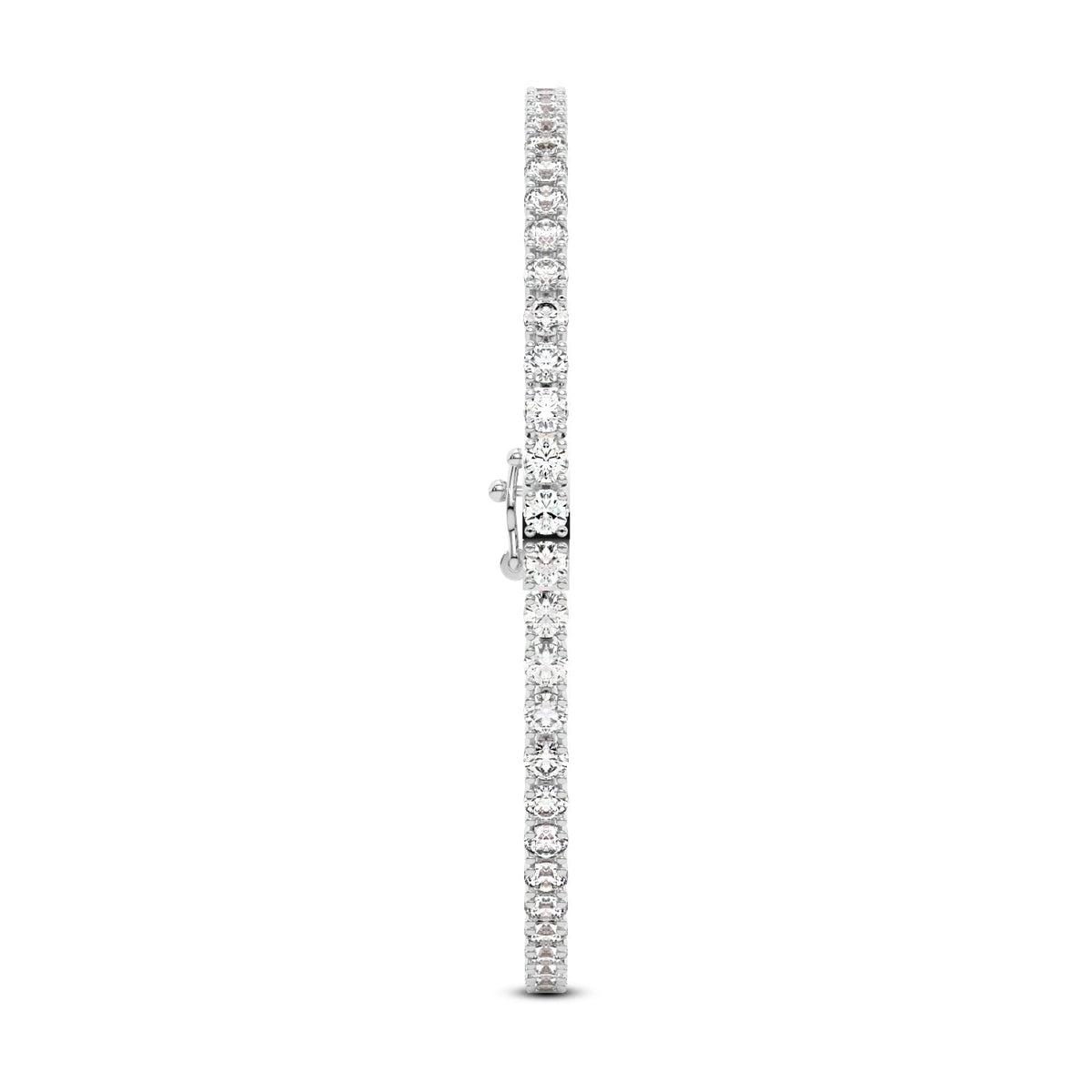 Platinum Lab-Created 4-Prong Diamond Tennis Bracelet