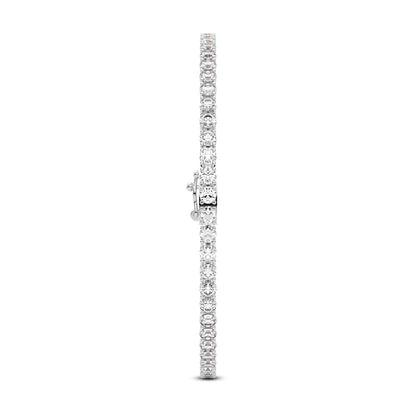 Platinum Lab-Created 4-Prong Diamond Tennis Bracelet