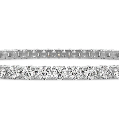 Platinum Lab-Created 4-Prong Diamond Tennis Bracelet