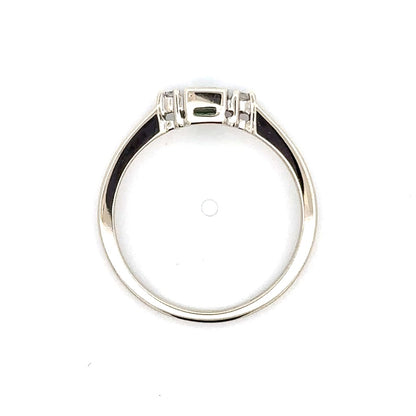 Columbian Emerald Ring in 10K White Gold
