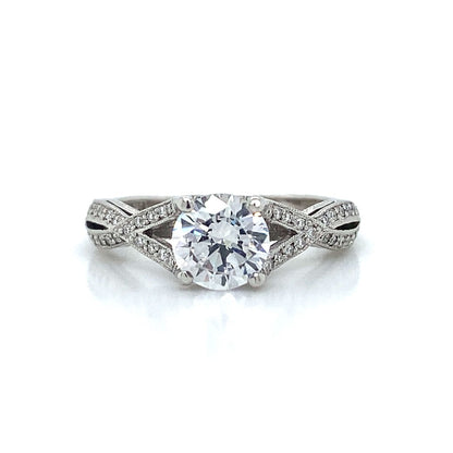 Tacori Pave Twisted Shank in Platinum