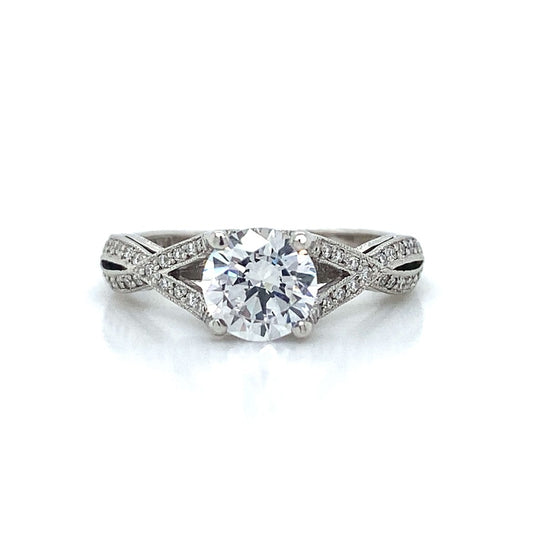 Tacori Pave Twisted Shank in Platinum