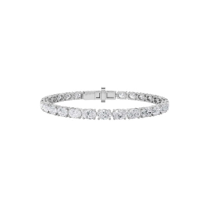 10.5CTW Oval Lab-Grown Diamond Prong Classic Line Bracelet 32 Stones