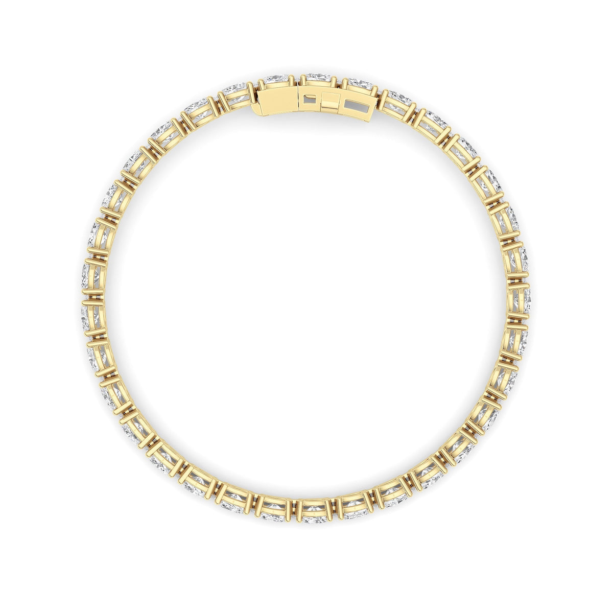 10.5CTW Oval Lab-Grown Diamond Prong Classic Line Bracelet 32 Stones