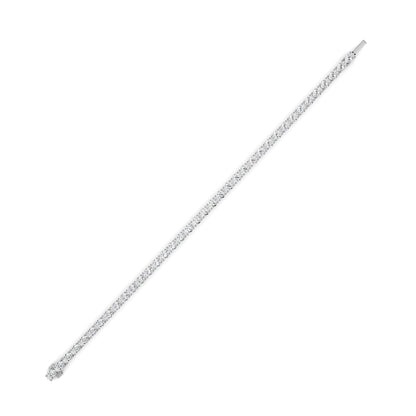 7CTW Oval Lab-Grown Diamond Prong Tennis Bracelet 38 Stones