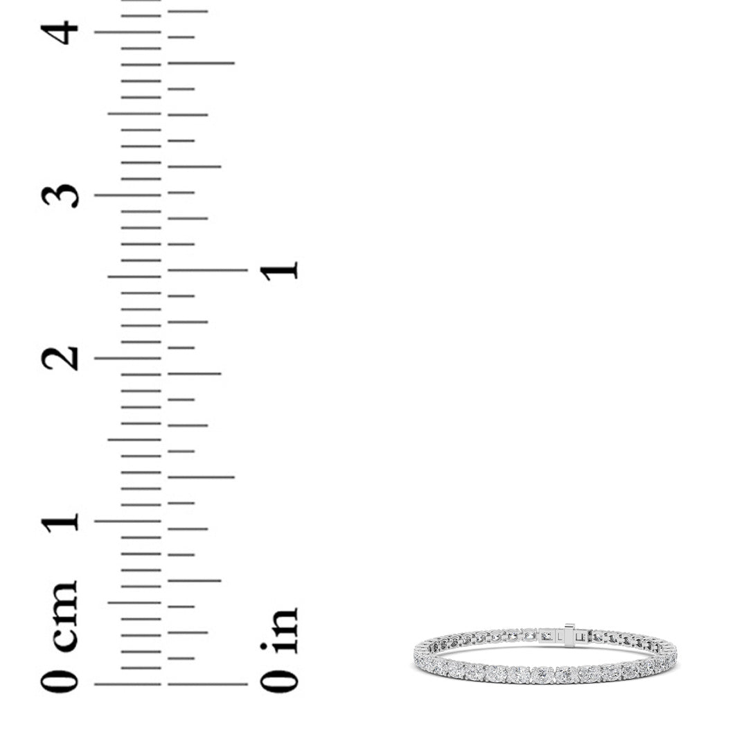 7CTW Oval Lab-Grown Diamond Prong Tennis Bracelet 38 Stones