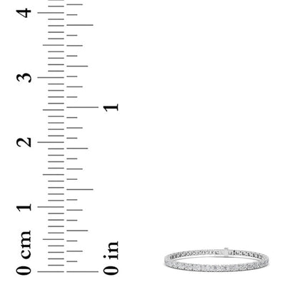 7CTW Oval Lab-Grown Diamond Prong Tennis Bracelet 38 Stones