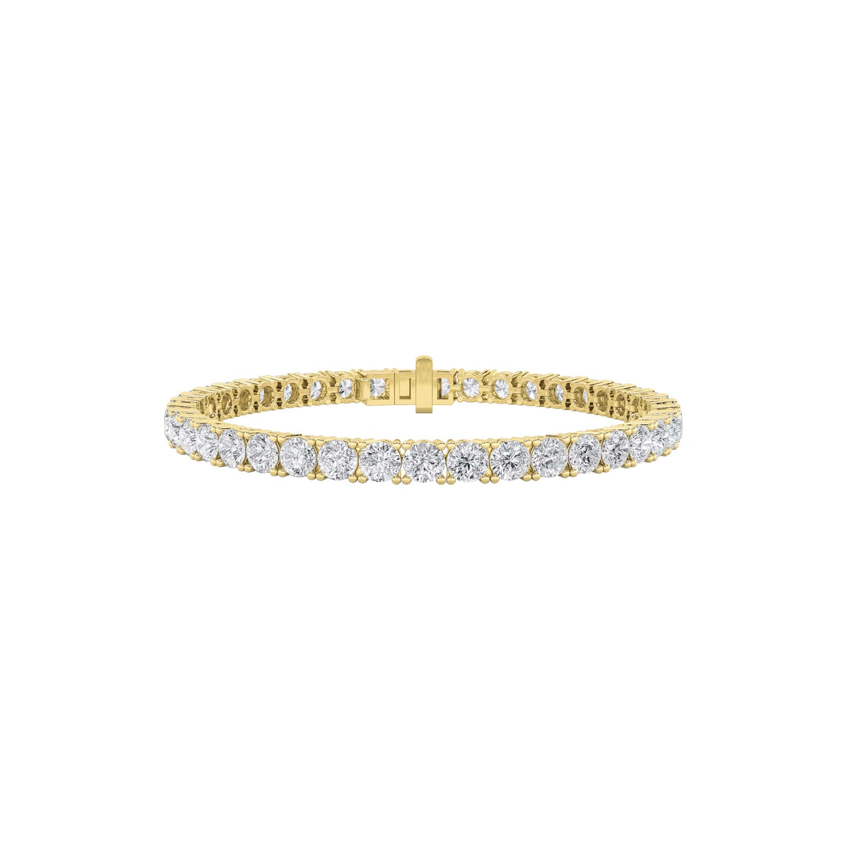 10CTW Round Lab-Grown Diamond Prong Tennis Bracelet 45 Stones