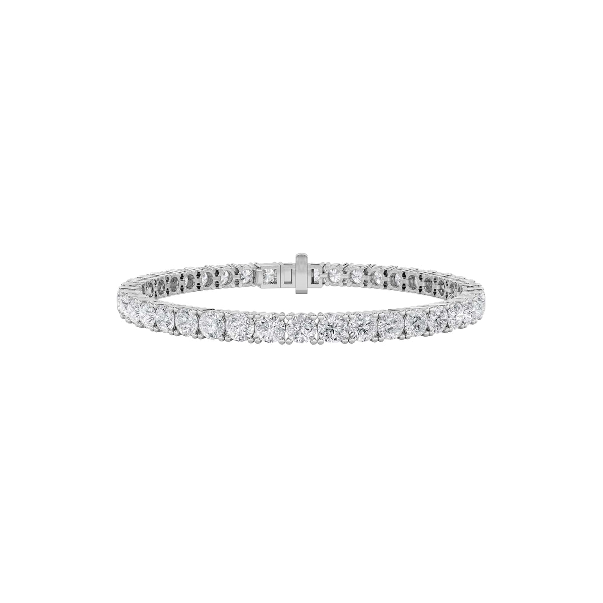 12CTW Round Lab-Grown Diamond Prong Tennis Bracelet 38 Stones