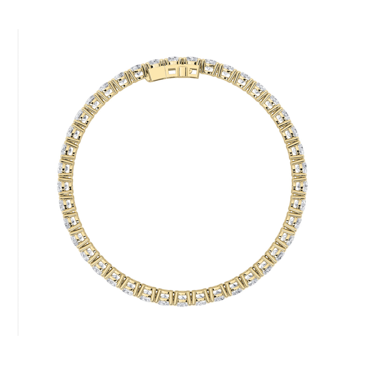 12CTW Round Lab-Grown Diamond Prong Tennis Bracelet 38 Stones
