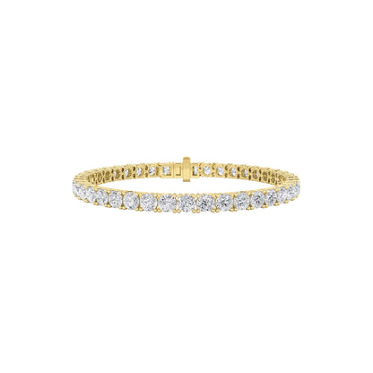 14CTW Round Lab-Grown Diamond Prong Classic Tennis Bracelet 35 Stones