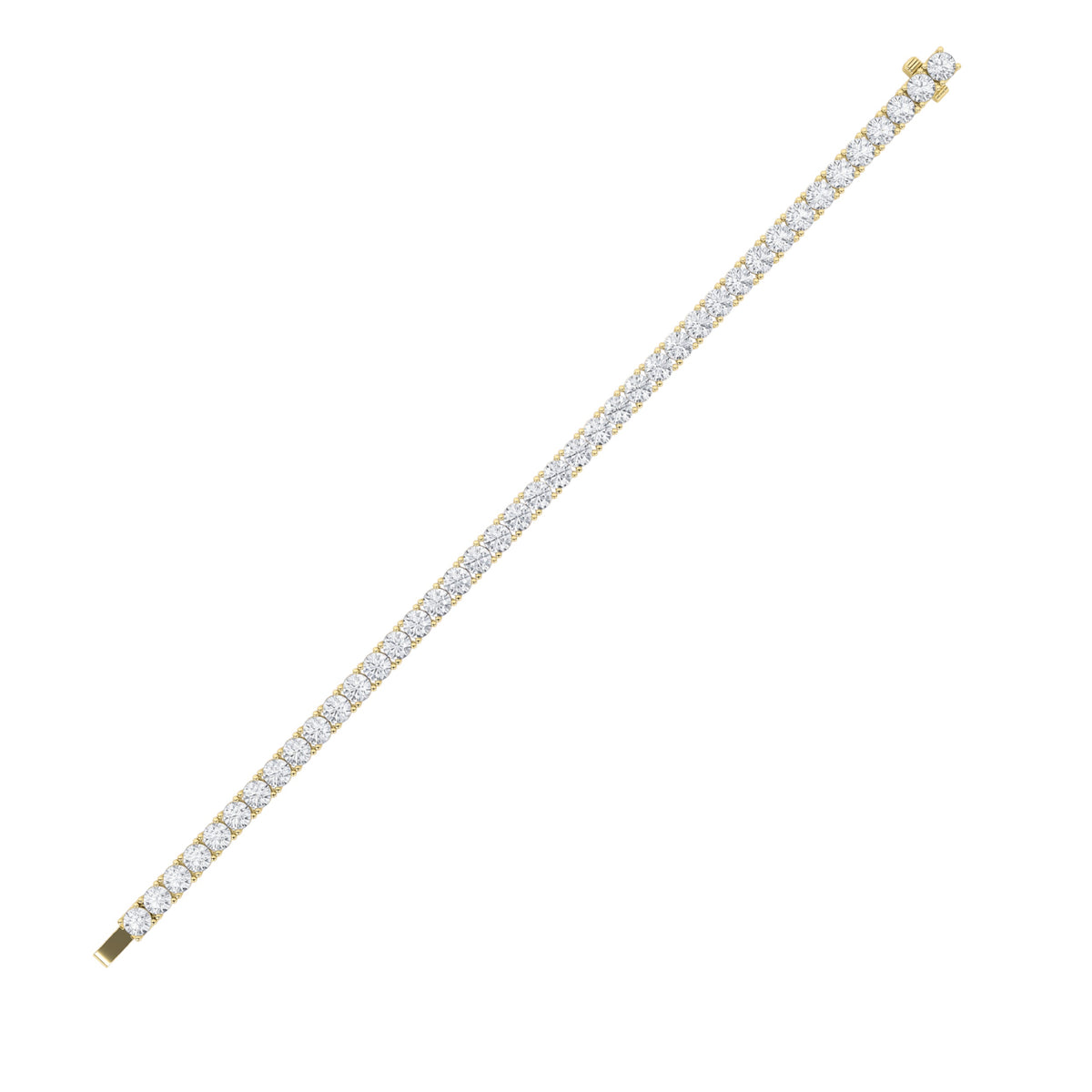 15CTW Round Lab-Grown Diamond Prong Tennis Bracelet 38 Stones