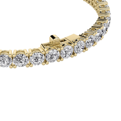 3CTW Round Lab-Grown Diamond Prong Classic Tennis Bracelet 70 Stones