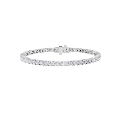 5CTW Round Lab-Grown Diamond Prong Tennis Bracelet 62 Stones
