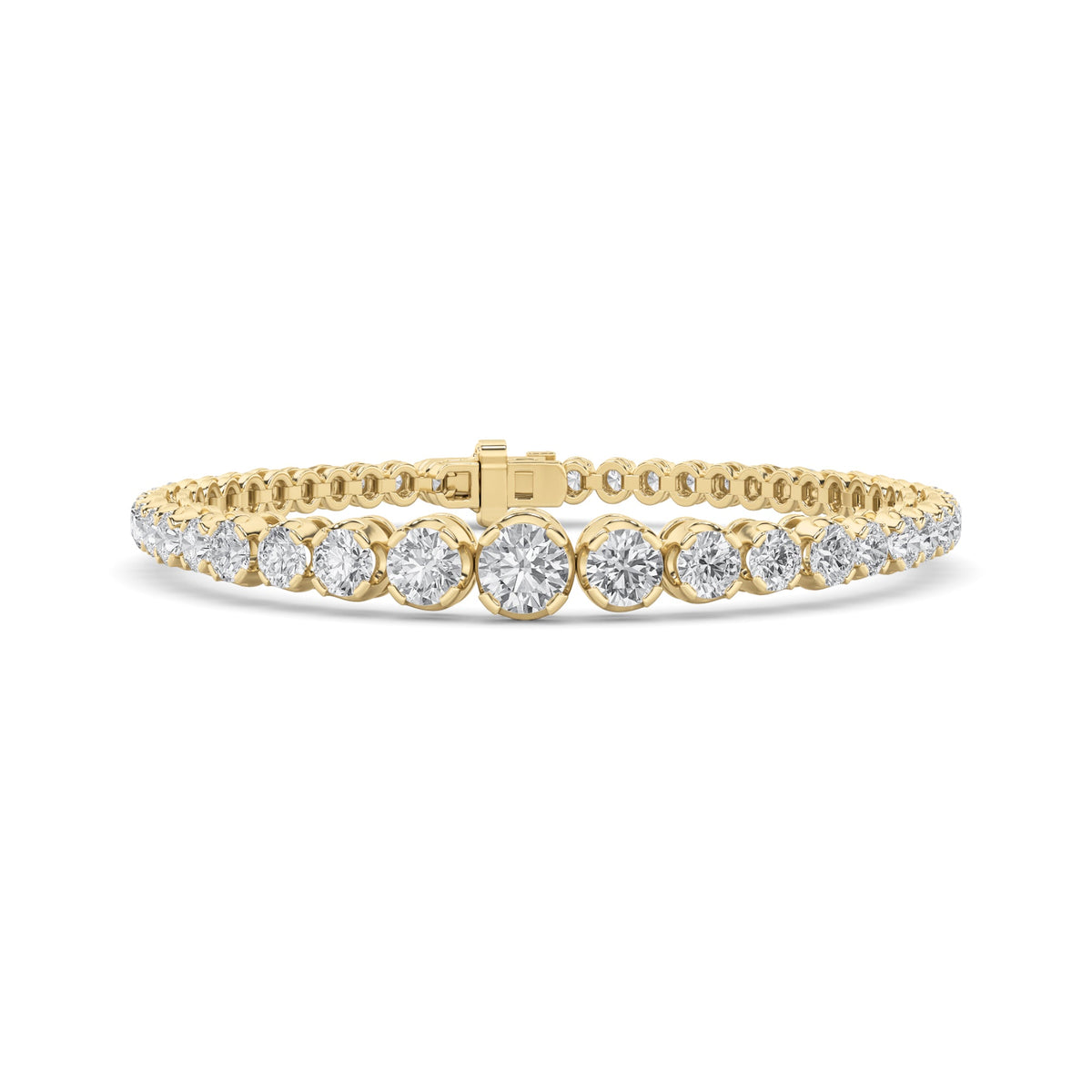 5CTW Round Lab-Grown Diamond Prong Graduating Tennis Bracelet 47 Stones
