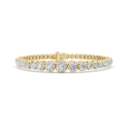5CTW Round Lab-Grown Diamond Prong Graduating Tennis Bracelet 47 Stones