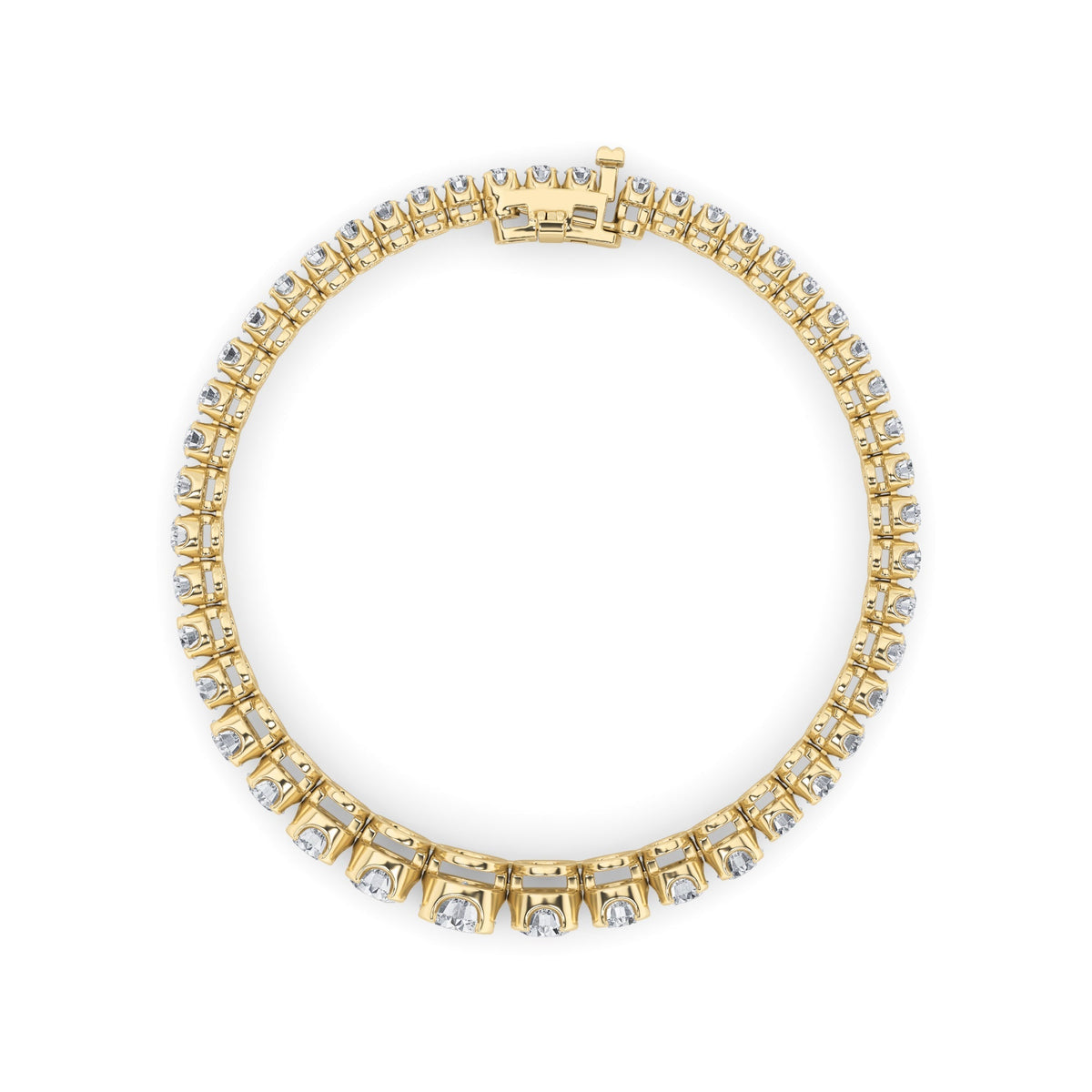 5CTW Round Lab-Grown Diamond Prong Graduating Tennis Bracelet 47 Stones