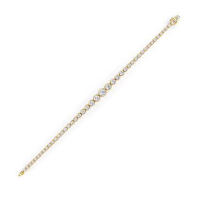5CTW Round Lab-Grown Diamond Prong Graduating Tennis Bracelet 47 Stones