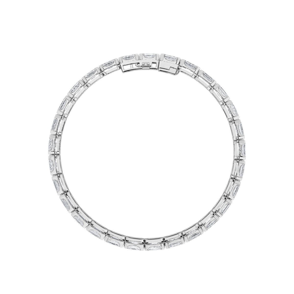 12CTW Emerald Lab-Grown Diamond Prong Tennis Bracelet 29 Stones