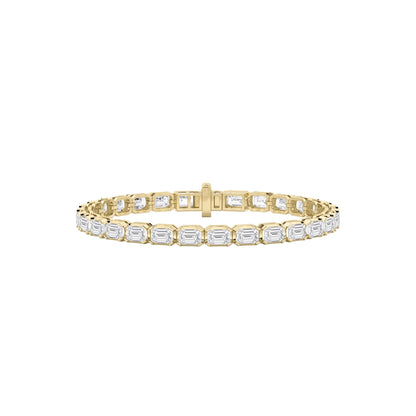 12CTW Emerald Lab-Grown Diamond Prong Tennis Bracelet 29 Stones