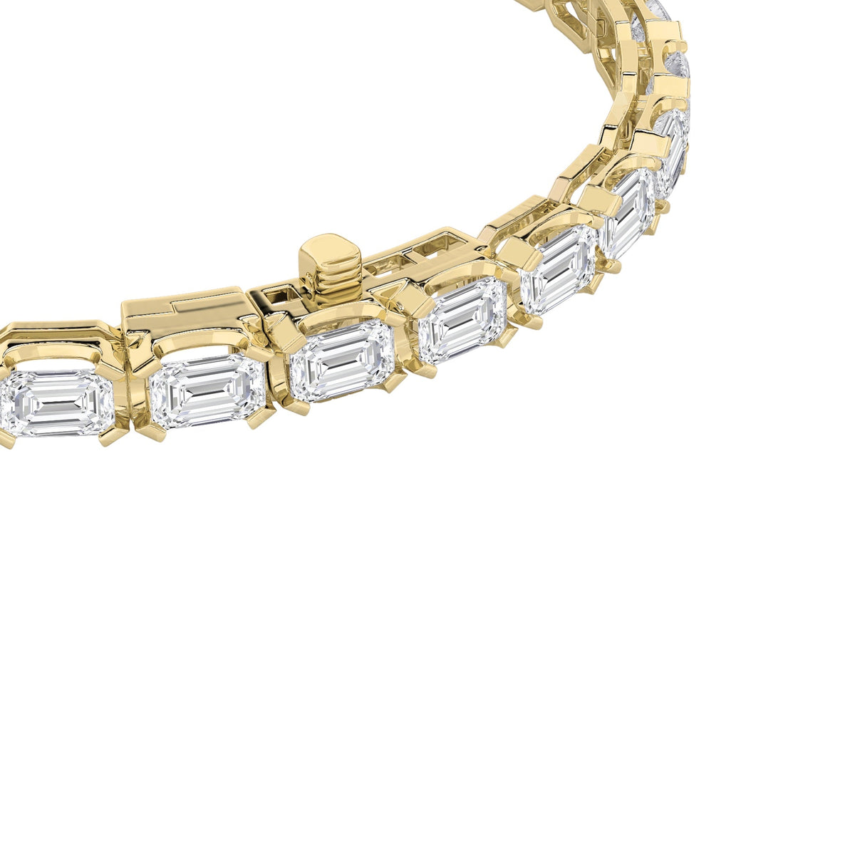 12CTW Emerald Lab-Grown Diamond Prong Tennis Bracelet 29 Stones