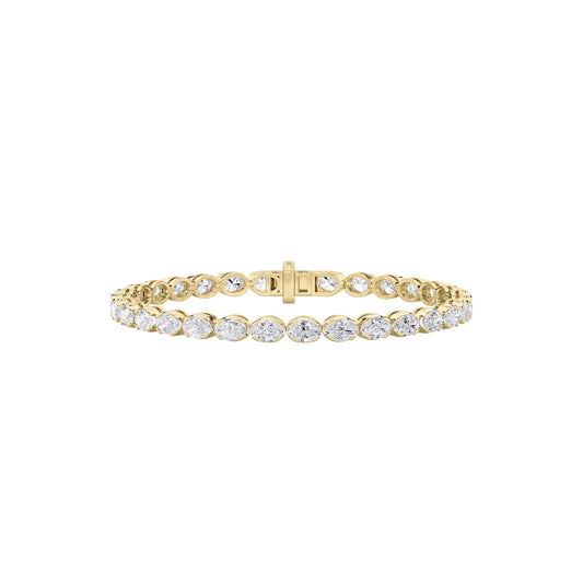 10.5CTW Oval Lab-Grown Diamond Prong Bracelet 25 Stones
