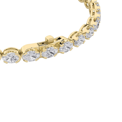11CTW Oval Lab-Grown Diamond Prong Bracelet 27 Stones