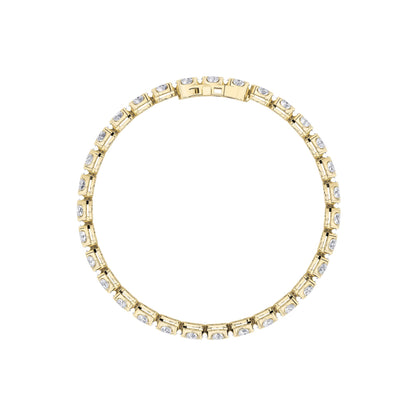 5.5CTW Oval Lab-Grown Diamond Prong Tennis Bracelet 30 Stones