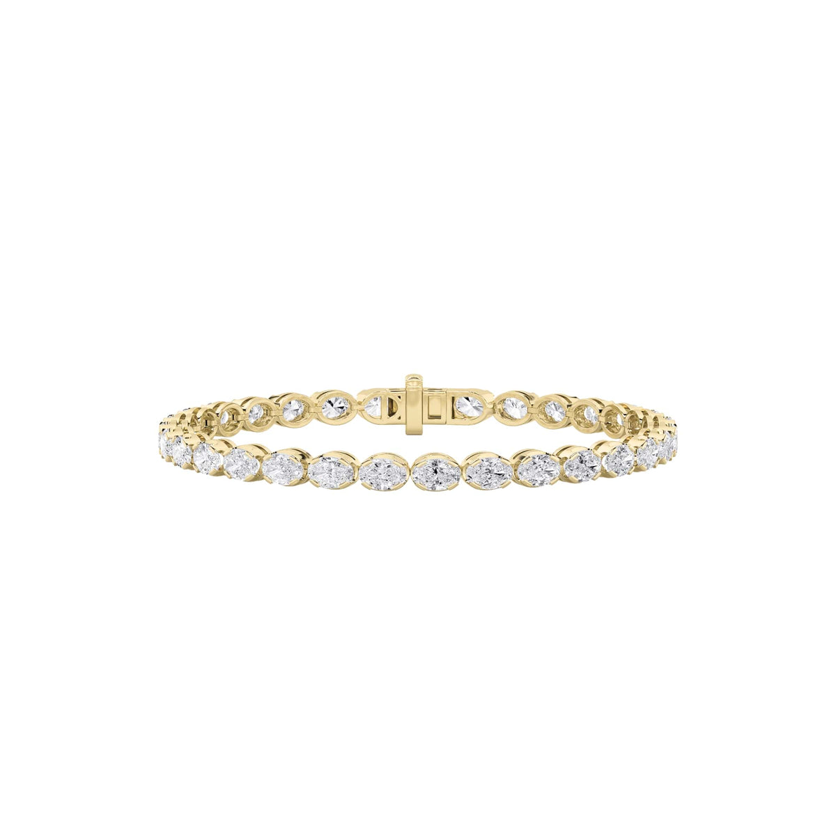 7CTW Oval Lab-Grown Diamond Prong Tennis Bracelet 29 Stones