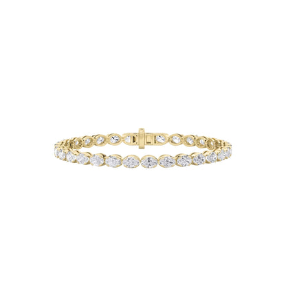 7CTW Oval Lab-Grown Diamond Prong Tennis Bracelet 29 Stones