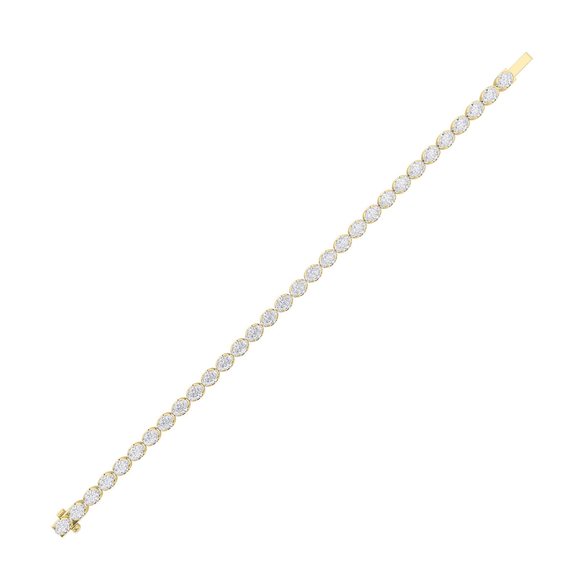7CTW Oval Lab-Grown Diamond Prong Tennis Bracelet 29 Stones