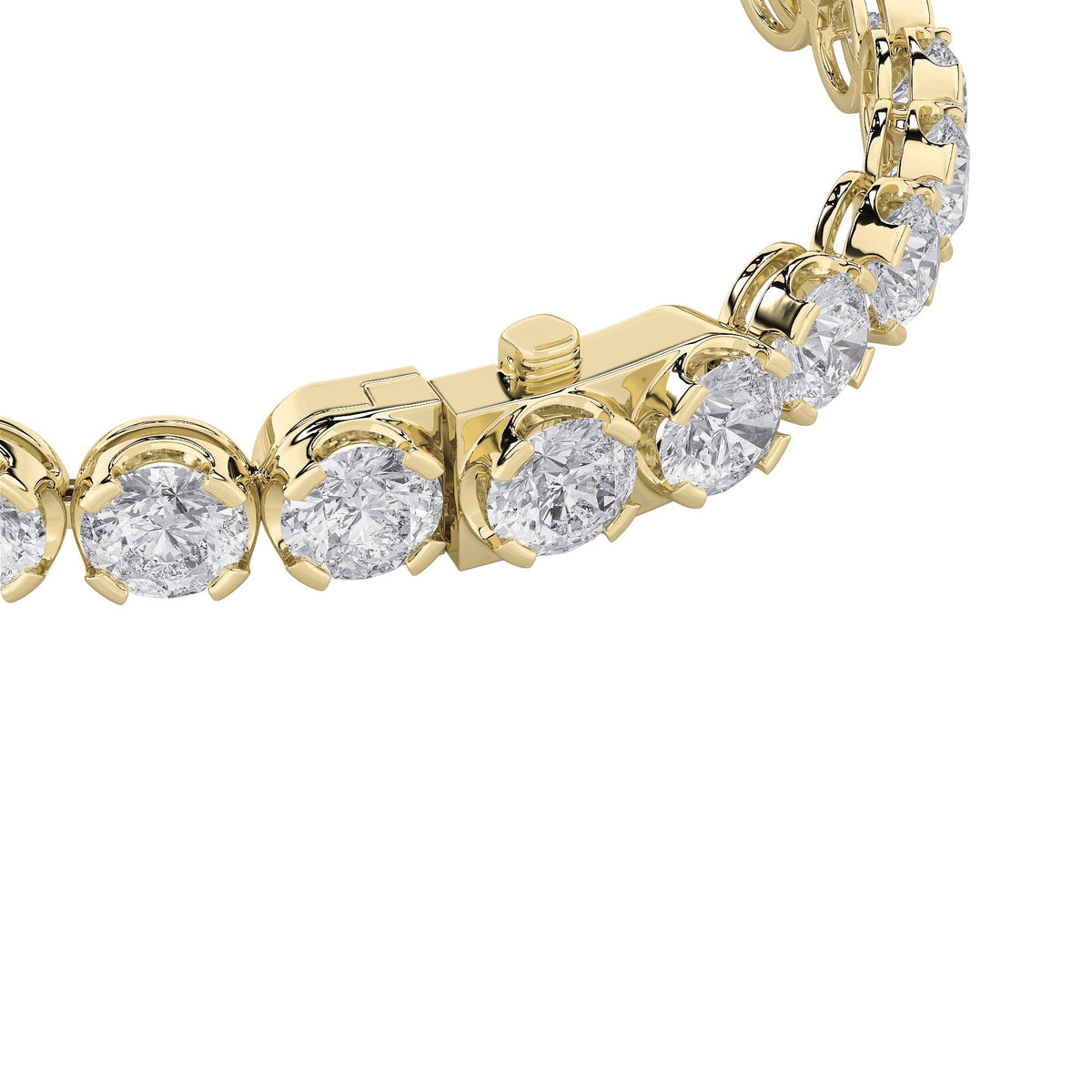 15CTW Round Lab-Grown Diamond Prong Tennis Bracelet 28 Stones