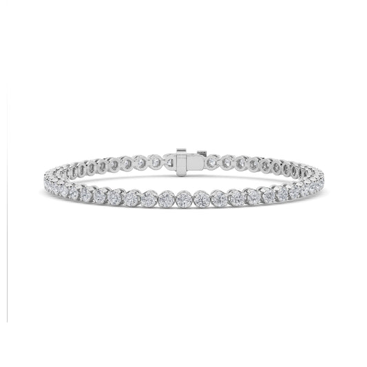 3CTW Round Lab-Grown Diamond Prong Tennis Bracelet 49 Stones