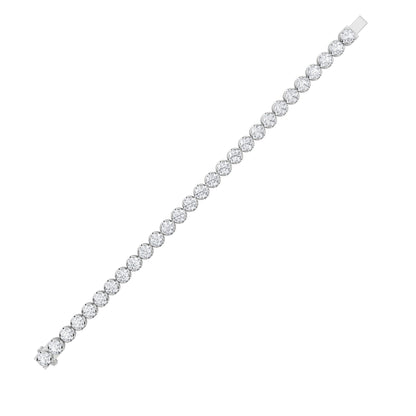 3CTW Round Lab-Grown Diamond Prong Tennis Bracelet 49 Stones