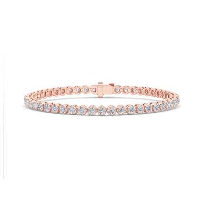 3CTW Round Lab-Grown Diamond Prong Tennis Bracelet 49 Stones