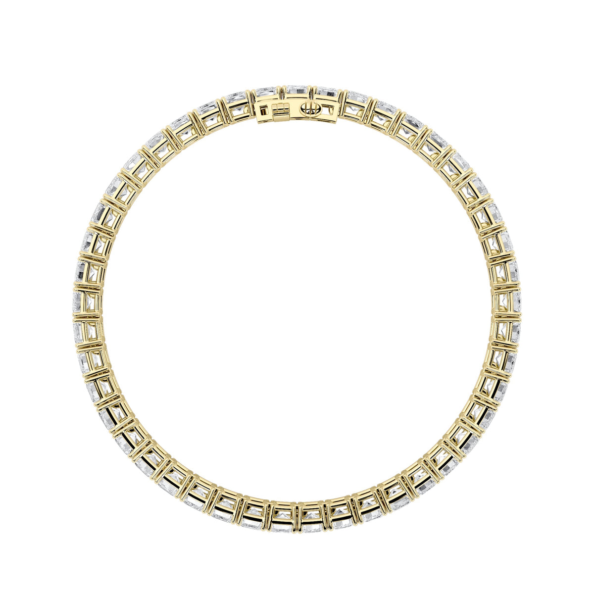 18.5CTW Emerald Lab-Grown Diamond Prong East West Line Bracelet 45 Stones